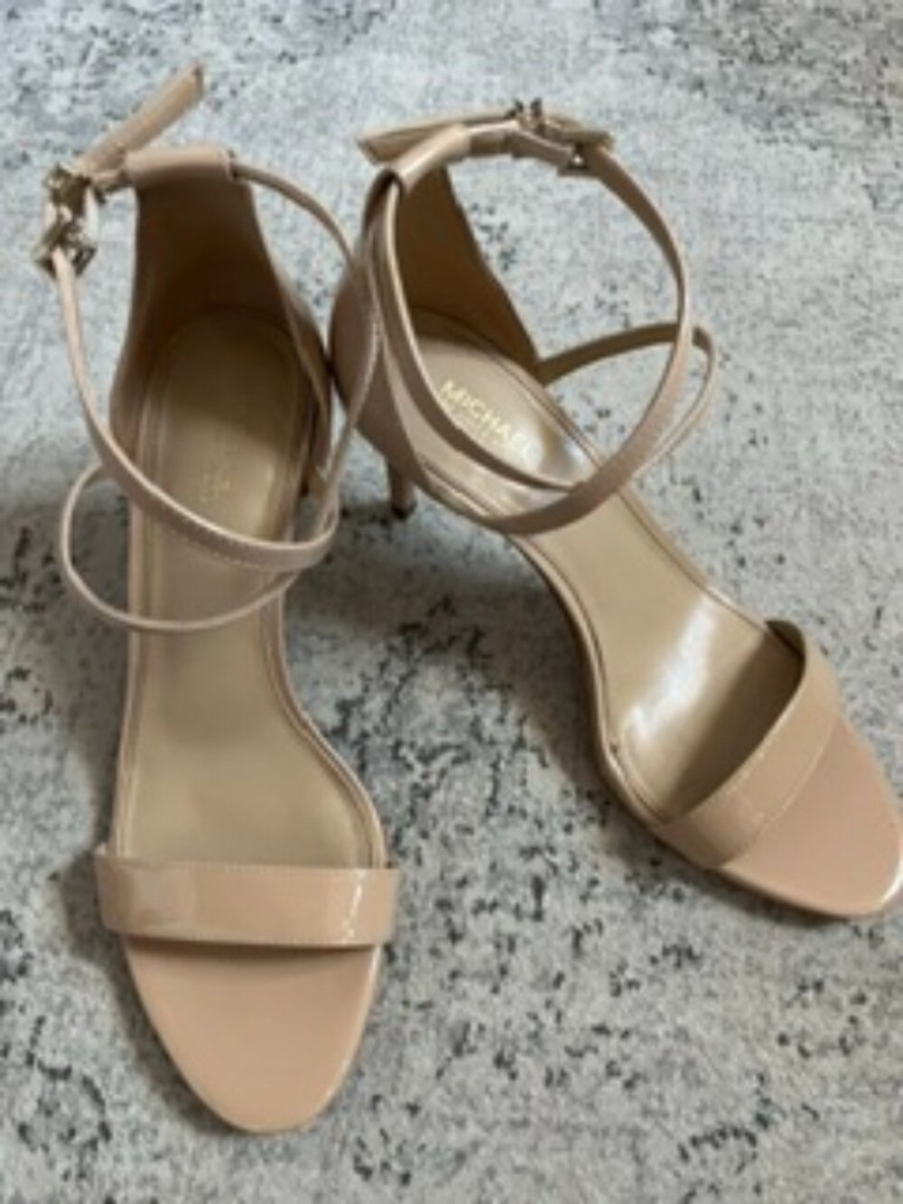 Michael Kors Nude Cross Strap Stiletto Sandals 7.5M